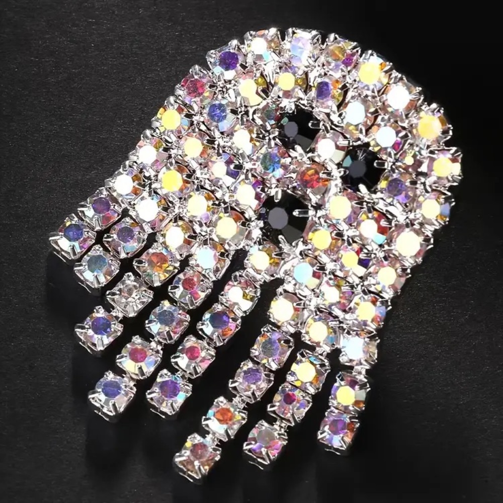 Rhinestone Ghost Earrings - NWT - Picture 3 of 4